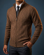 Winslow Men's Geometric Knit Zip Sweater
