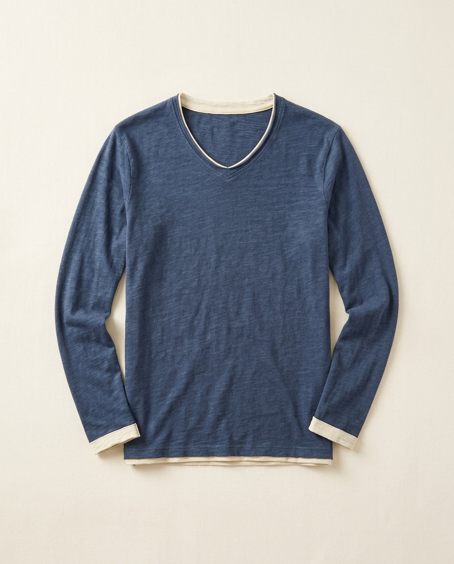 Hollis Men's Cotton V-Neck Shirt