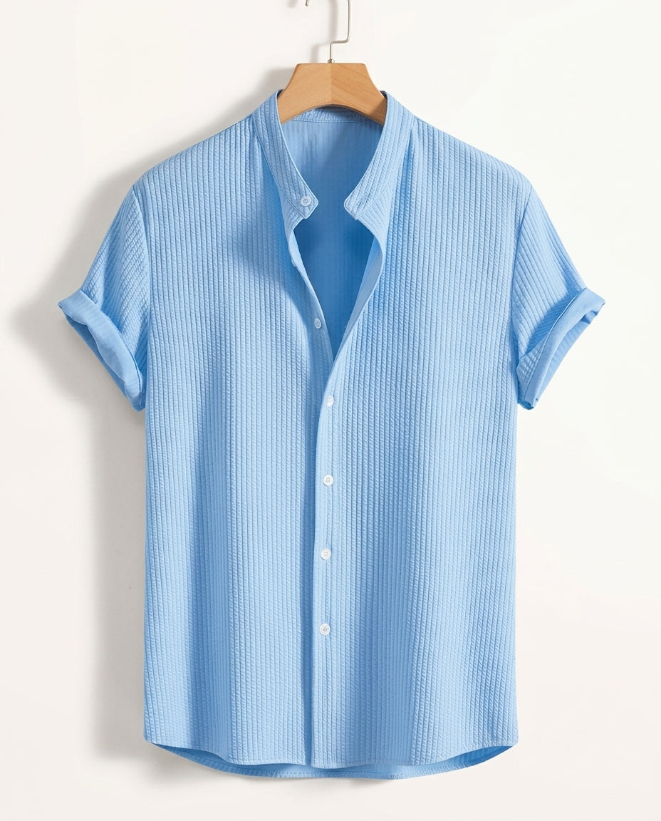 Weston Men's Stand Collar Summer Shirt