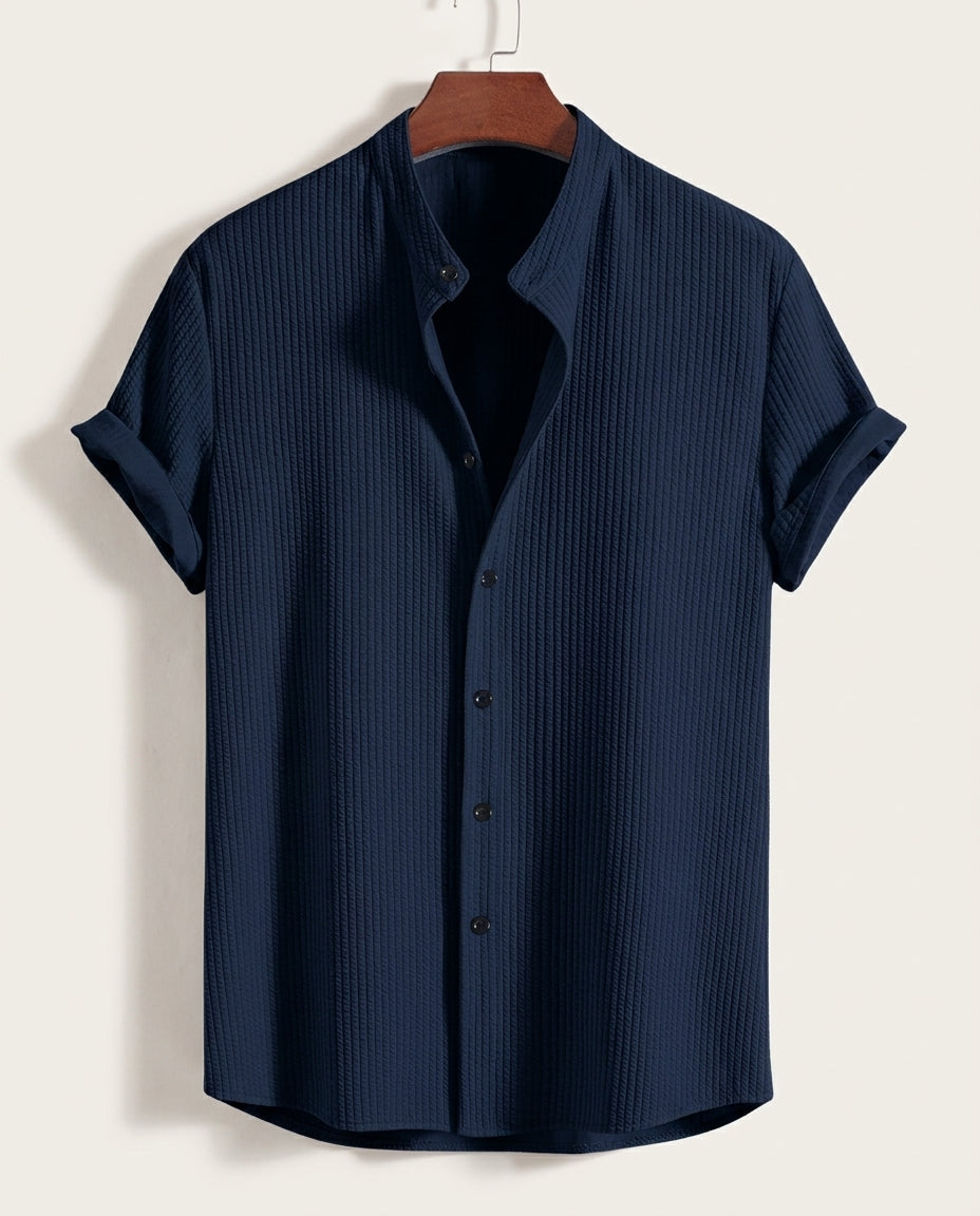 Weston Men's Stand Collar Summer Shirt