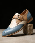 Everett Men's Monk Strap Wingtip Shoes