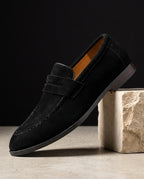 Old Money Men's Suede Penny Loafers