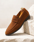 Old Money Men's Suede Penny Loafers