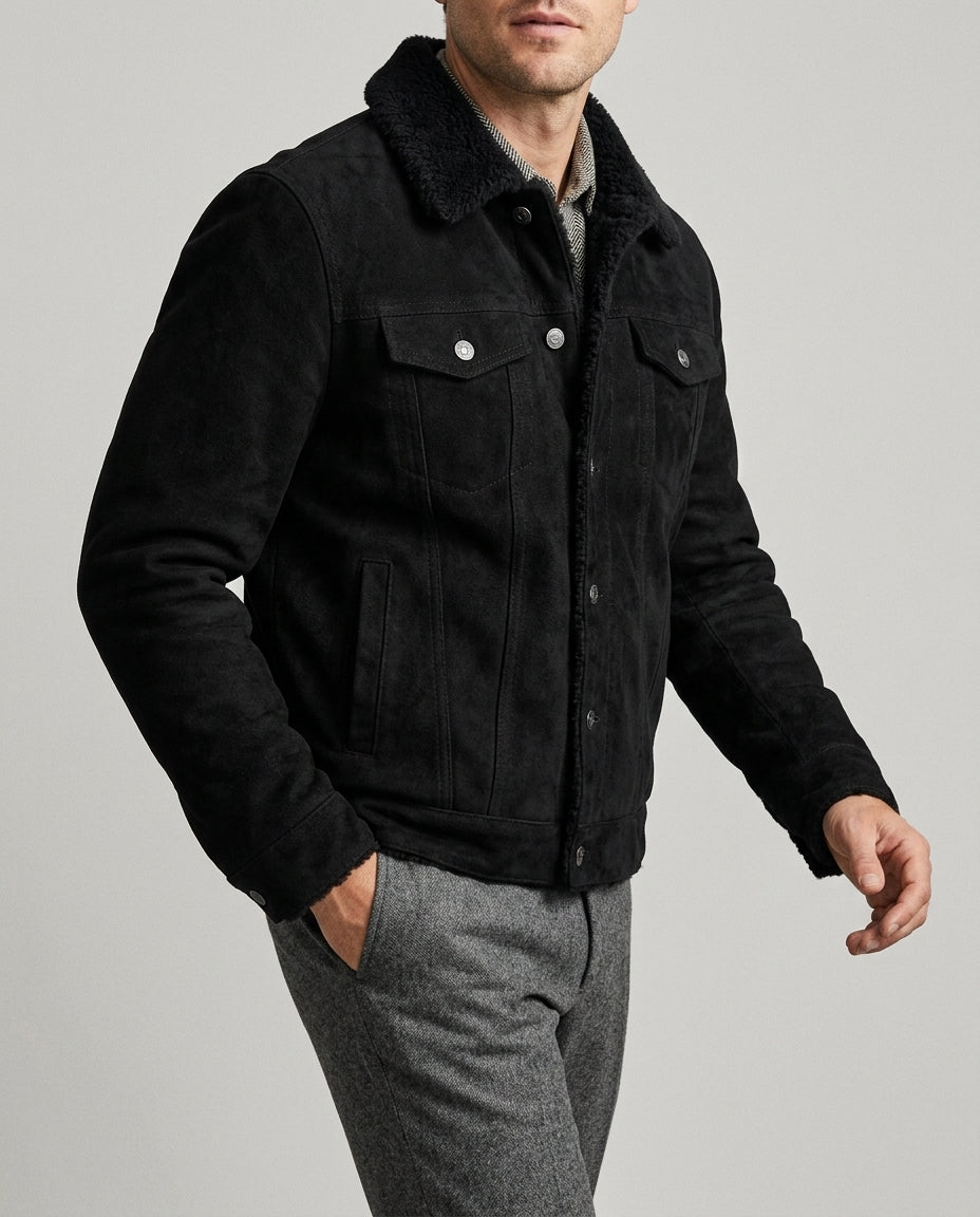 Redmond Men's Sherpa Lined Suede Jacket