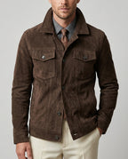 Barlow Men's Suede Cargo Jacket