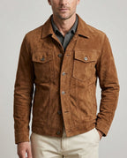 Barlow Men's Suede Cargo Jacket