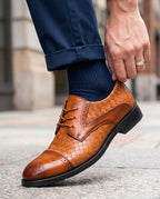 Hargrove Men's Woven Brogue Oxfords