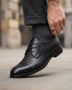 Hargrove Men's Woven Brogue Oxfords