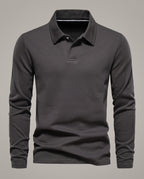 Wren Men's Long Sleeve Embroidered Polo