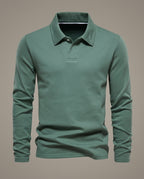 Wren Men's Long Sleeve Embroidered Polo
