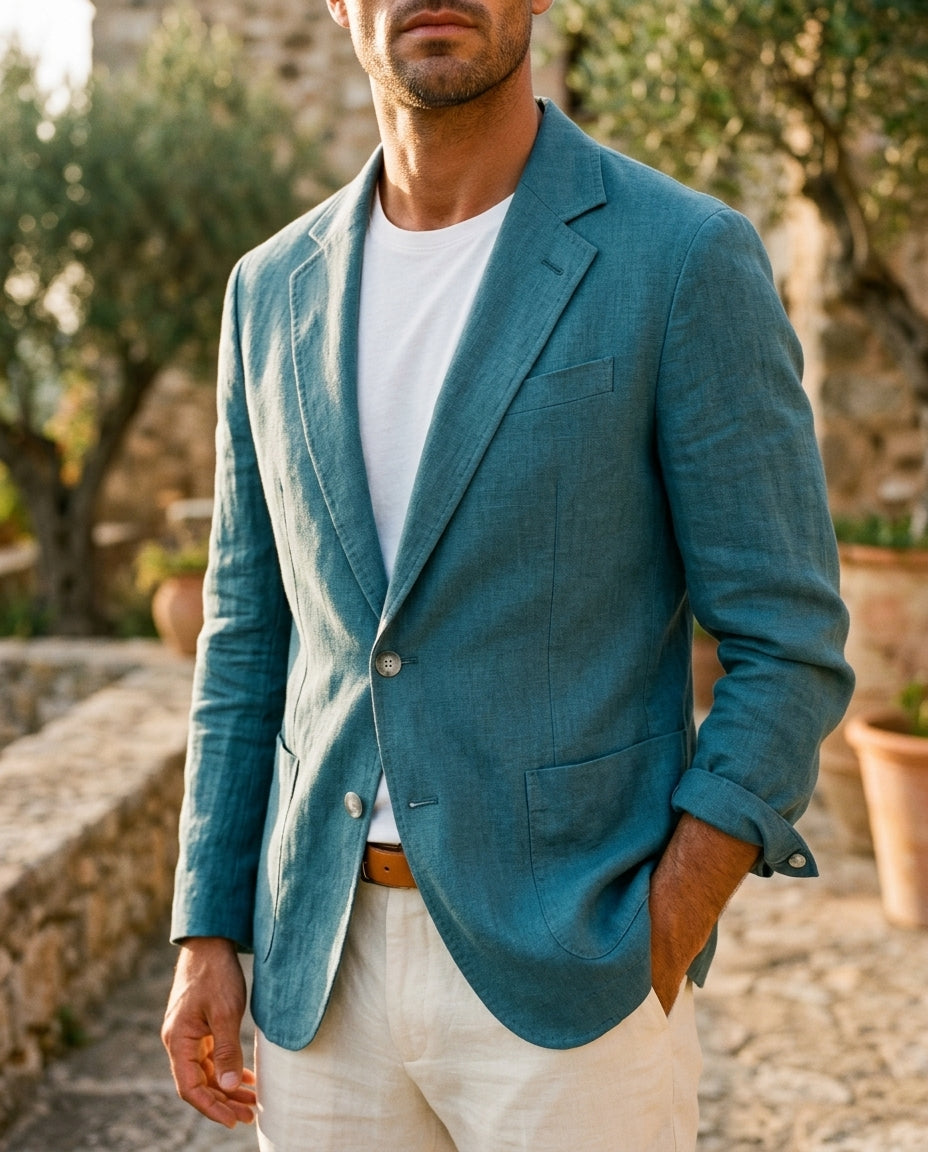 Faulkner Men's Cotton Linen Blazer