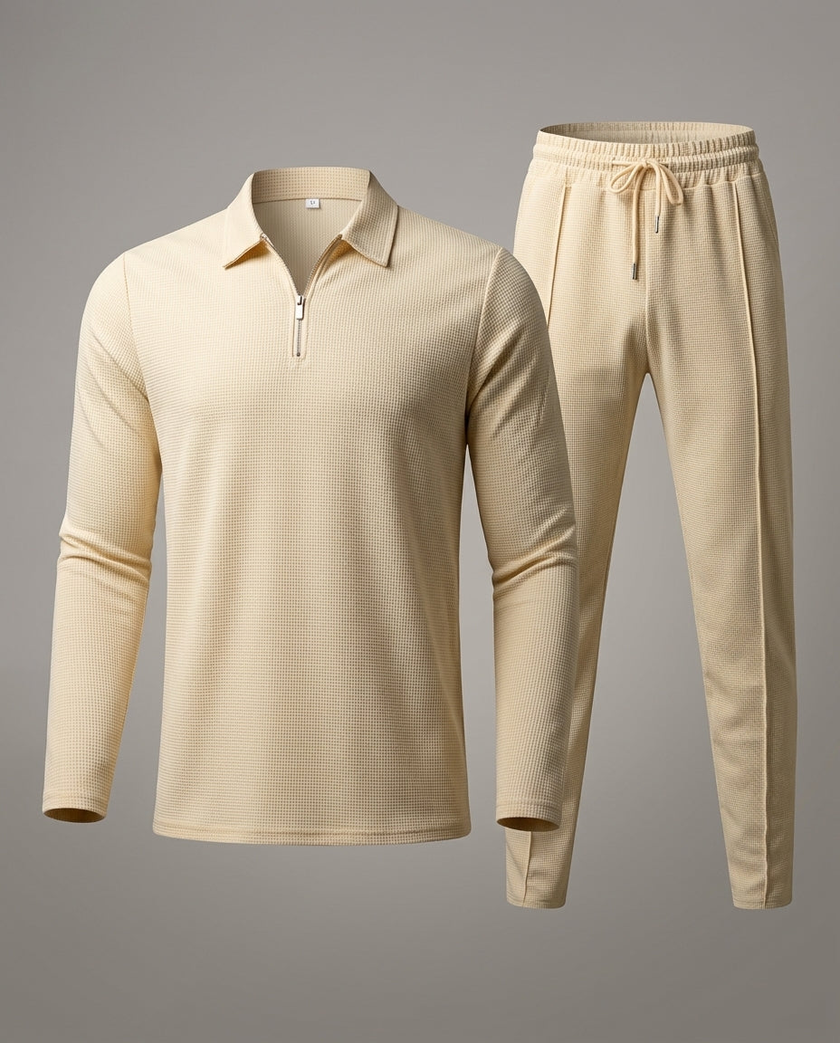 Beckett Men's Waffle Knit Two Piece Set