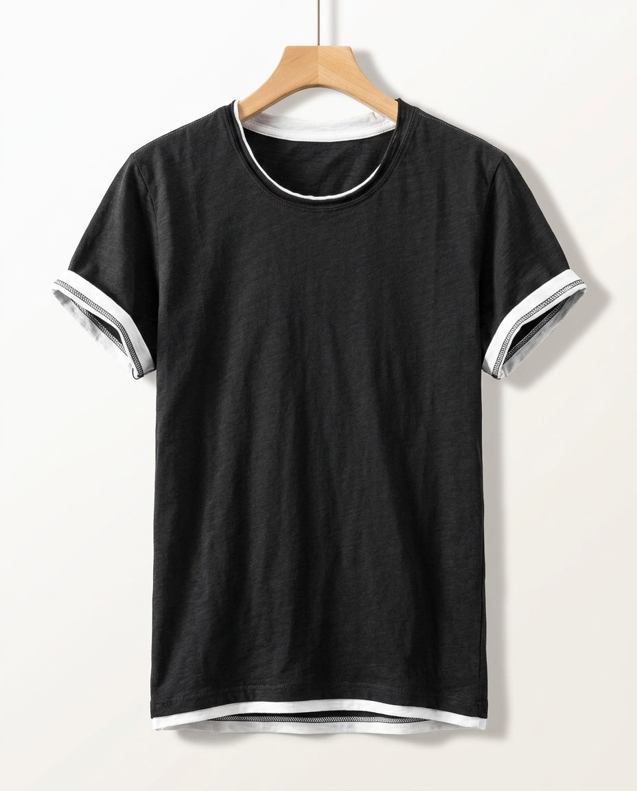 Ingram Men's Organic Cotton Layered Trim T-Shirt