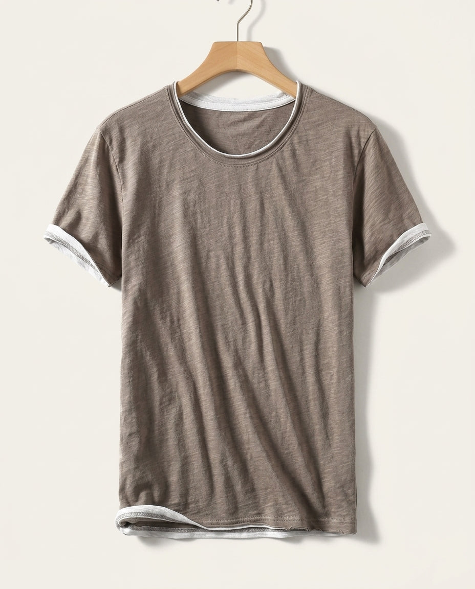 Ingram Men's Organic Cotton Layered Trim T-Shirt