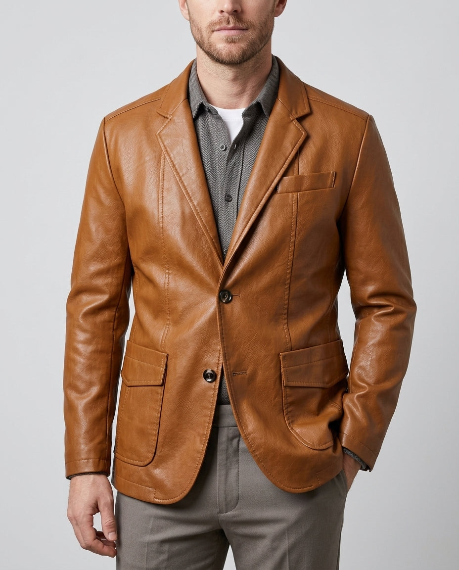Osborne Men's Leather Blazer