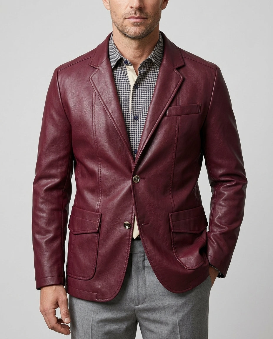 Osborne Men's Leather Blazer