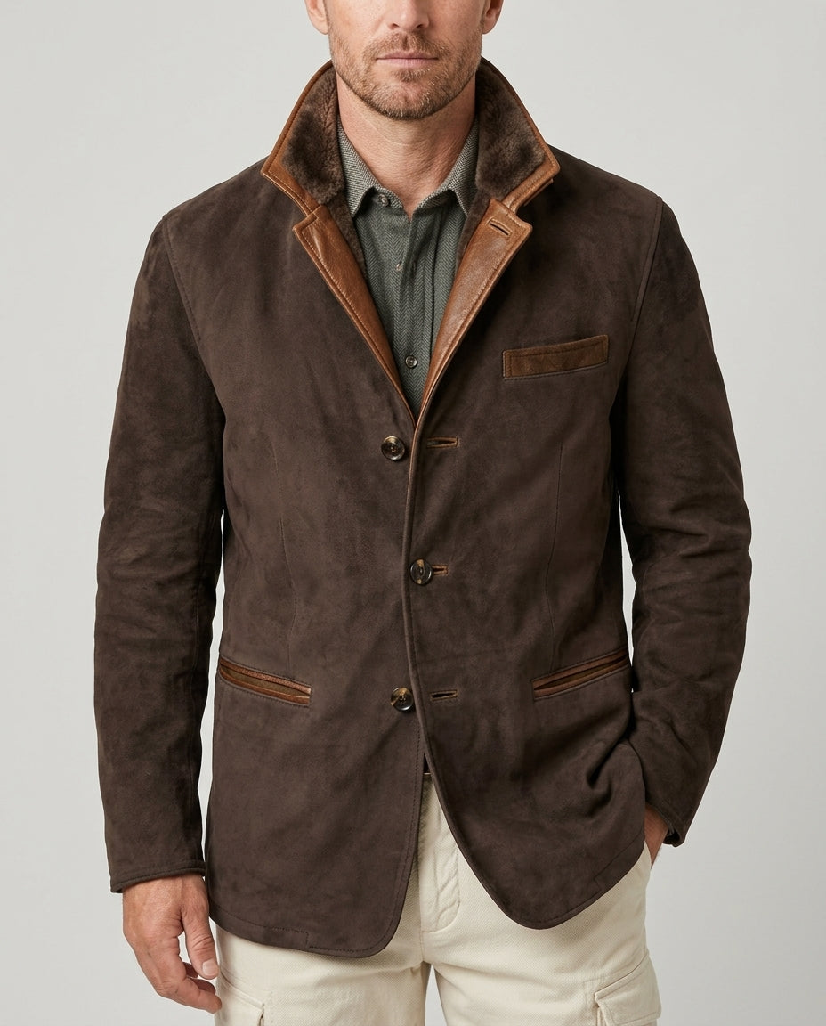 Attwood Men's Suede Button Jacket