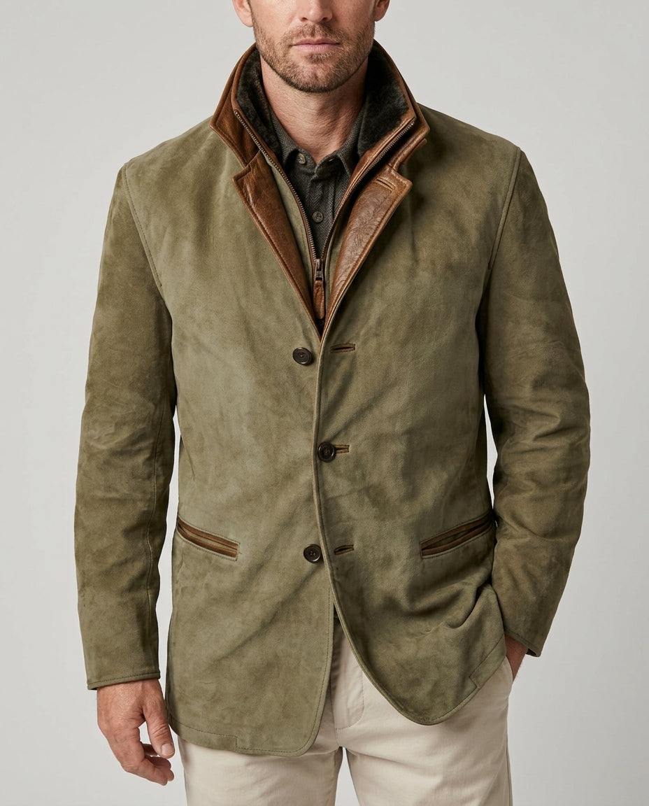 Attwood Men's Suede Button Jacket