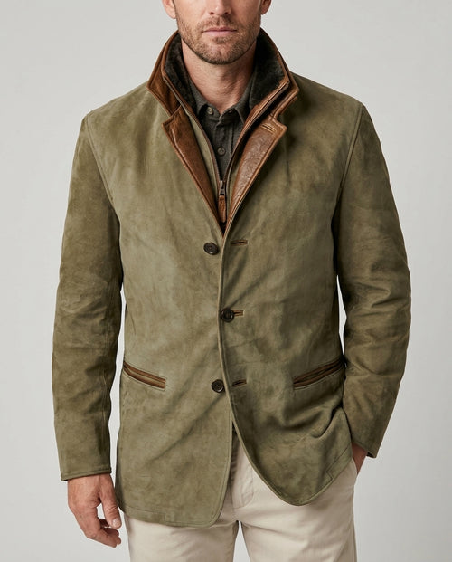 Attwood Men's Suede Button Jacket