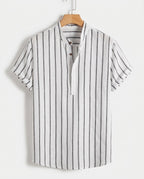 Rowland Men's Striped Cotton Popover Shirt