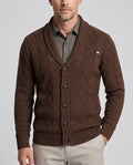 Callender Men's Diamond Knit Shawl Cardigan