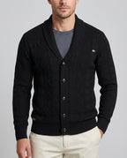 Callender Men's Diamond Knit Shawl Cardigan