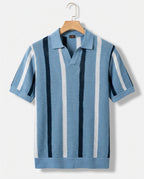 Belmonte Men's Striped Knit Resort Polo