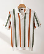 Belmonte Men's Striped Knit Resort Polo