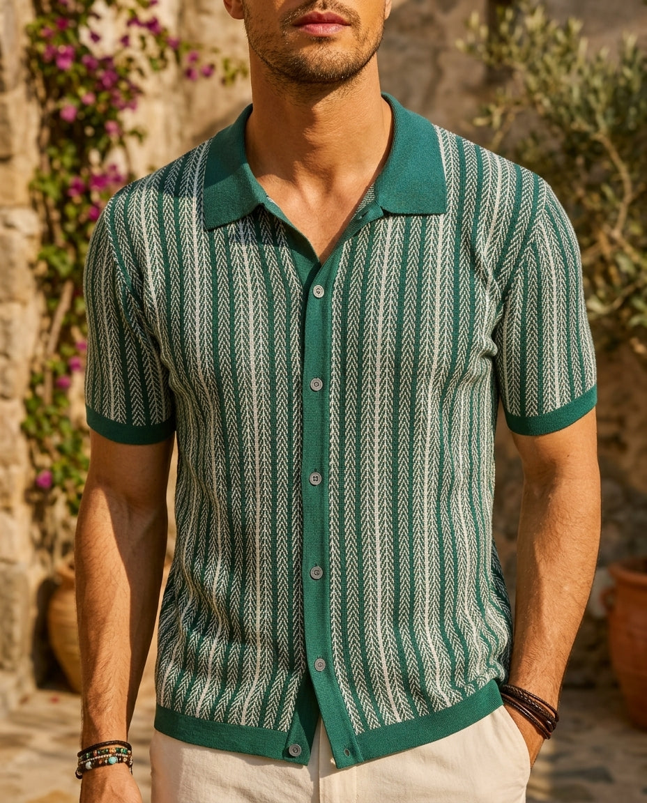 Osric Men's Vintage Striped Polo