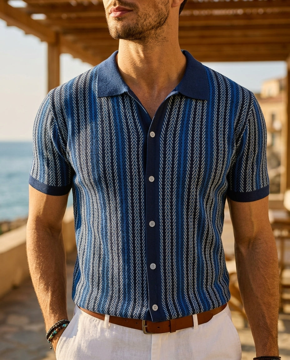 Osric Men's Vintage Striped Polo