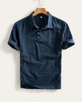 Halloway Men's Breathable Cotton Linen Polo