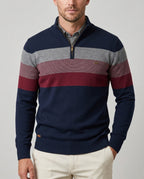 Ferris Men's Striped Quarter-Zip Pullover