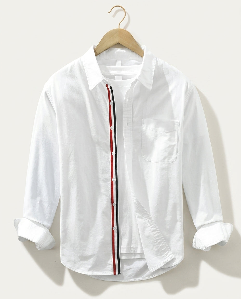 Farringdon Men's Striped Placket Shirt
