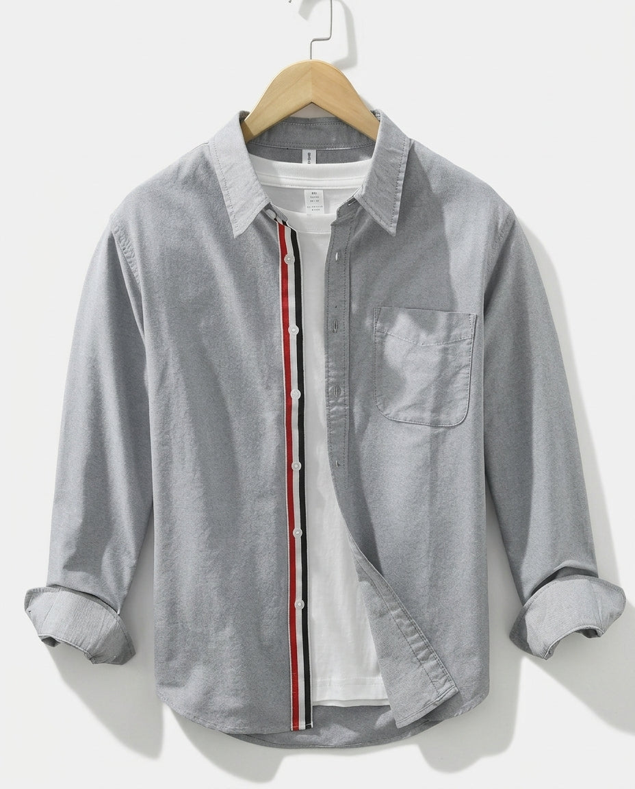 Farringdon Men's Striped Placket Shirt