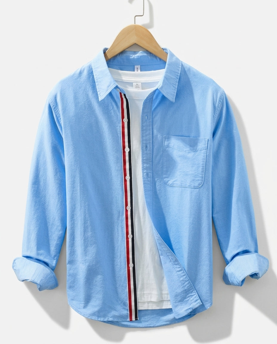 Farringdon Men's Striped Placket Shirt