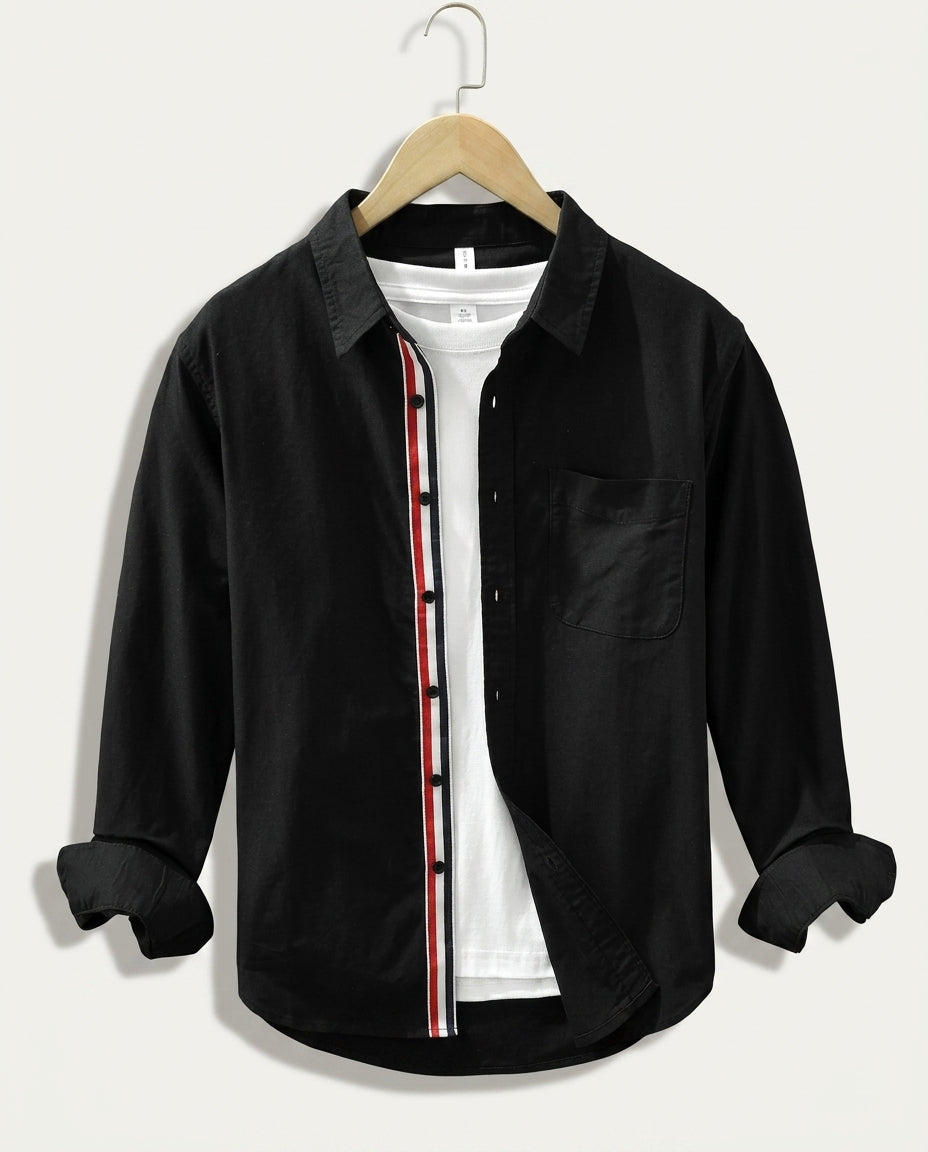 Farringdon Men's Striped Placket Shirt