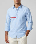 Brantley Men's Striped Trim Cotton Shirt