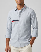 Brantley Men's Striped Trim Cotton Shirt