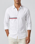 Brantley Men's Striped Trim Cotton Shirt