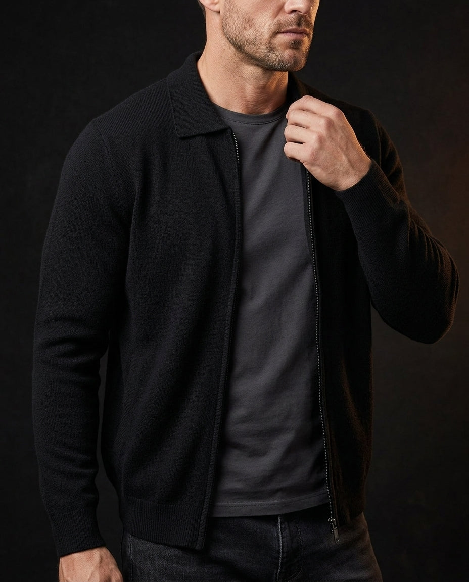 Ellsworth Men's Cashmere Zip Cardigan