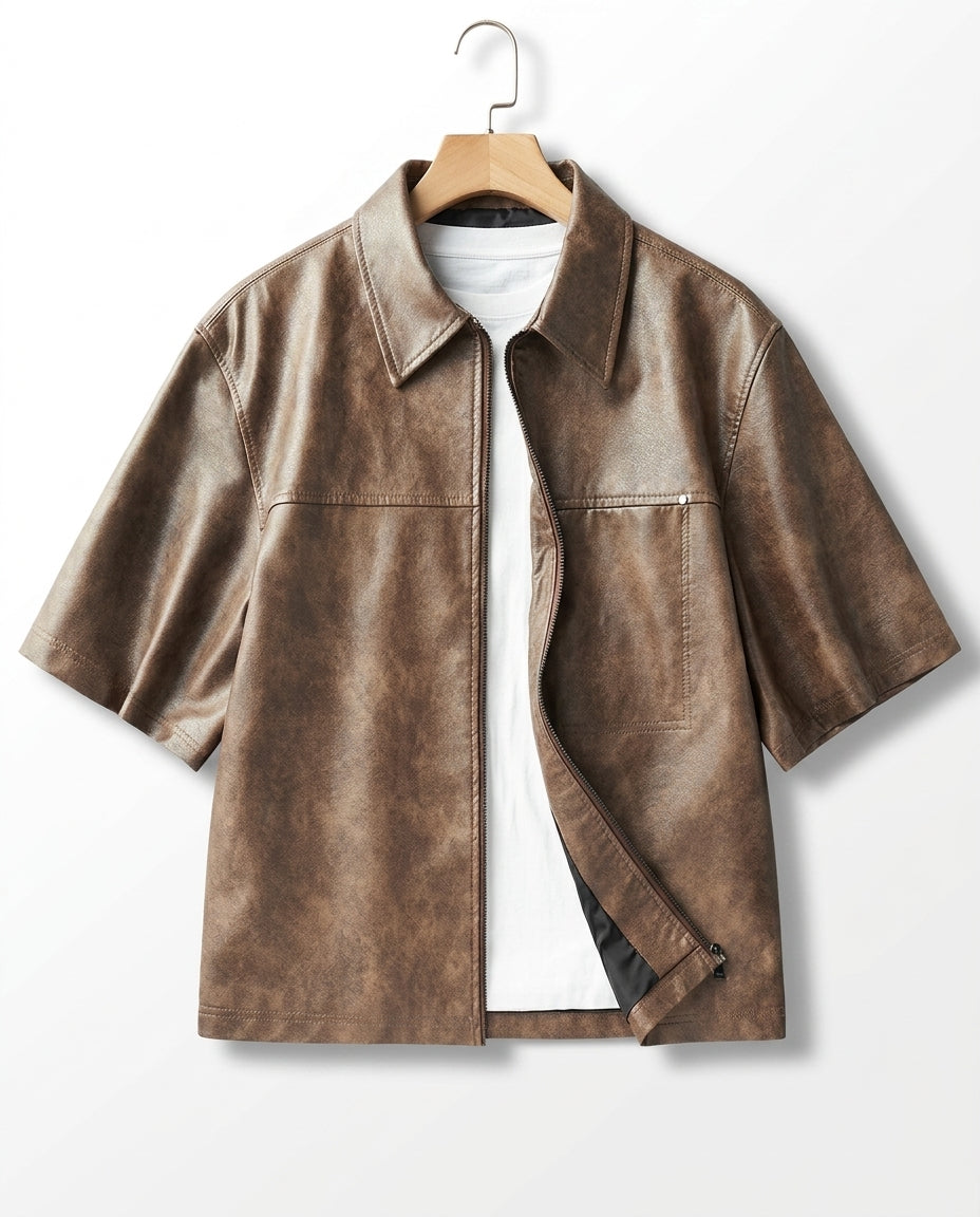Farrow Men's Leather Overshirt