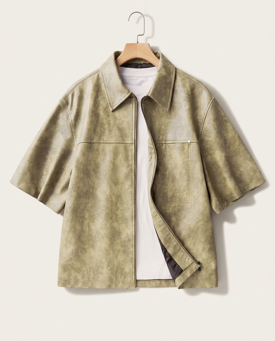 Farrow Men's Leather Overshirt
