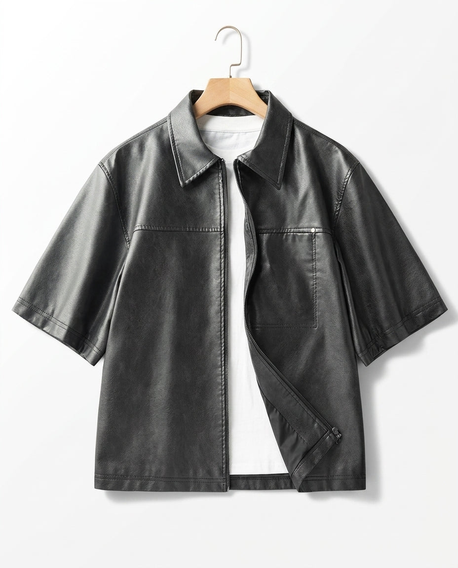 Farrow Men's Leather Overshirt