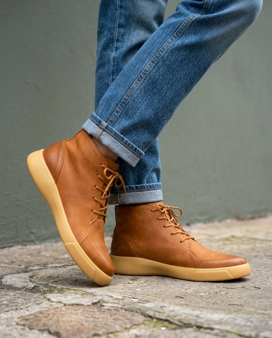 Camden Men's Leather High Top Sneakers