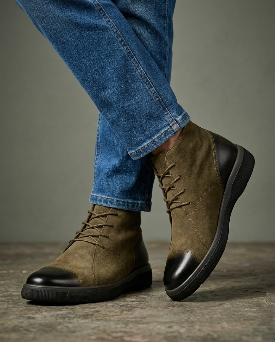 Camden Men's Leather High Top Sneakers