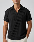Sorrentino Men's Pleated Wrap Shirt