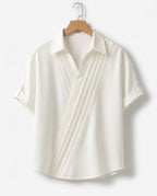 Sorrentino Men's Pleated Wrap Shirt