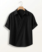 Sorrentino Men's Pleated Wrap Shirt