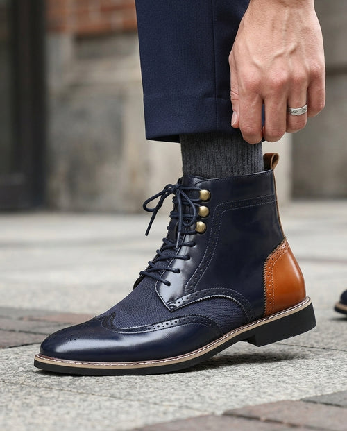 Aldric Men's Brogue Leather Boots