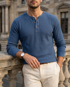 Renshaw Men's Waffle Knit Henley